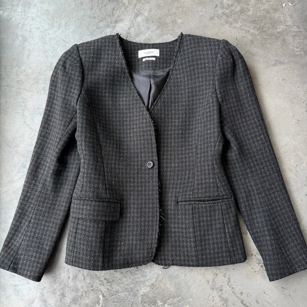 ISABEL MARANT Wool Houndstooth Blazer Size 38